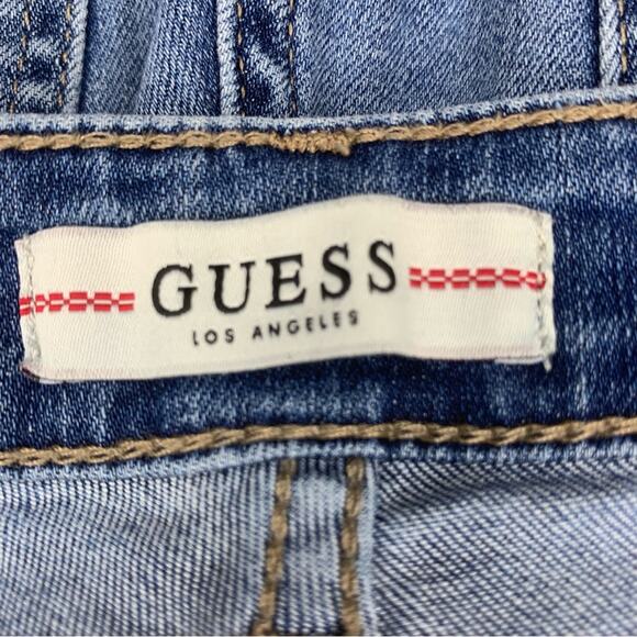 Guess 1981 Studded Jean Skinny Button Fly Size 27 Belt Loops 4 Working Pockets - Picture 11 of 13